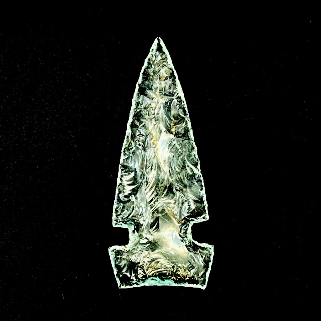 Clear Glass Tile Arrowhead V8