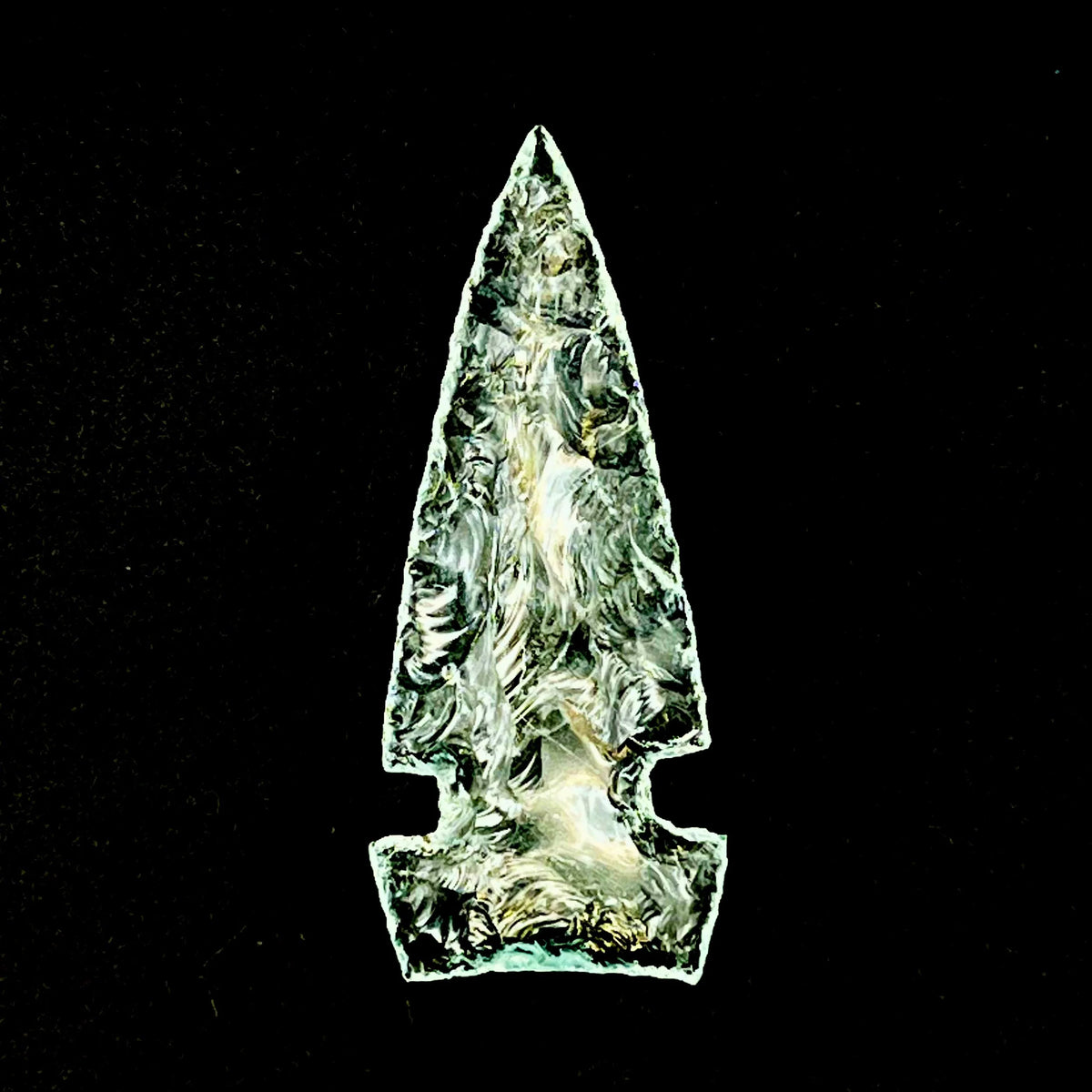 Clear Glass Tile Arrowhead V8