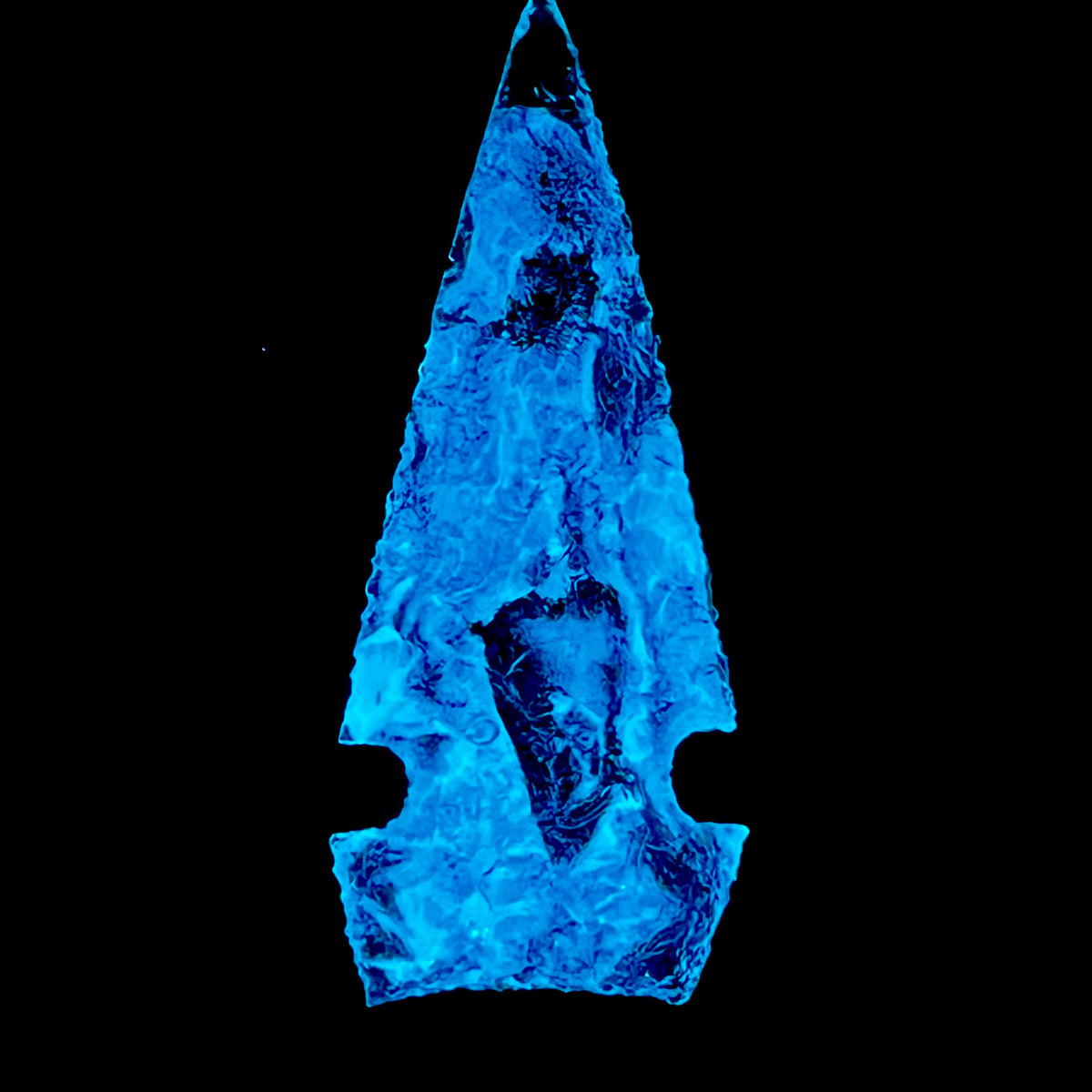 Glow Powder Glass Arrowhead