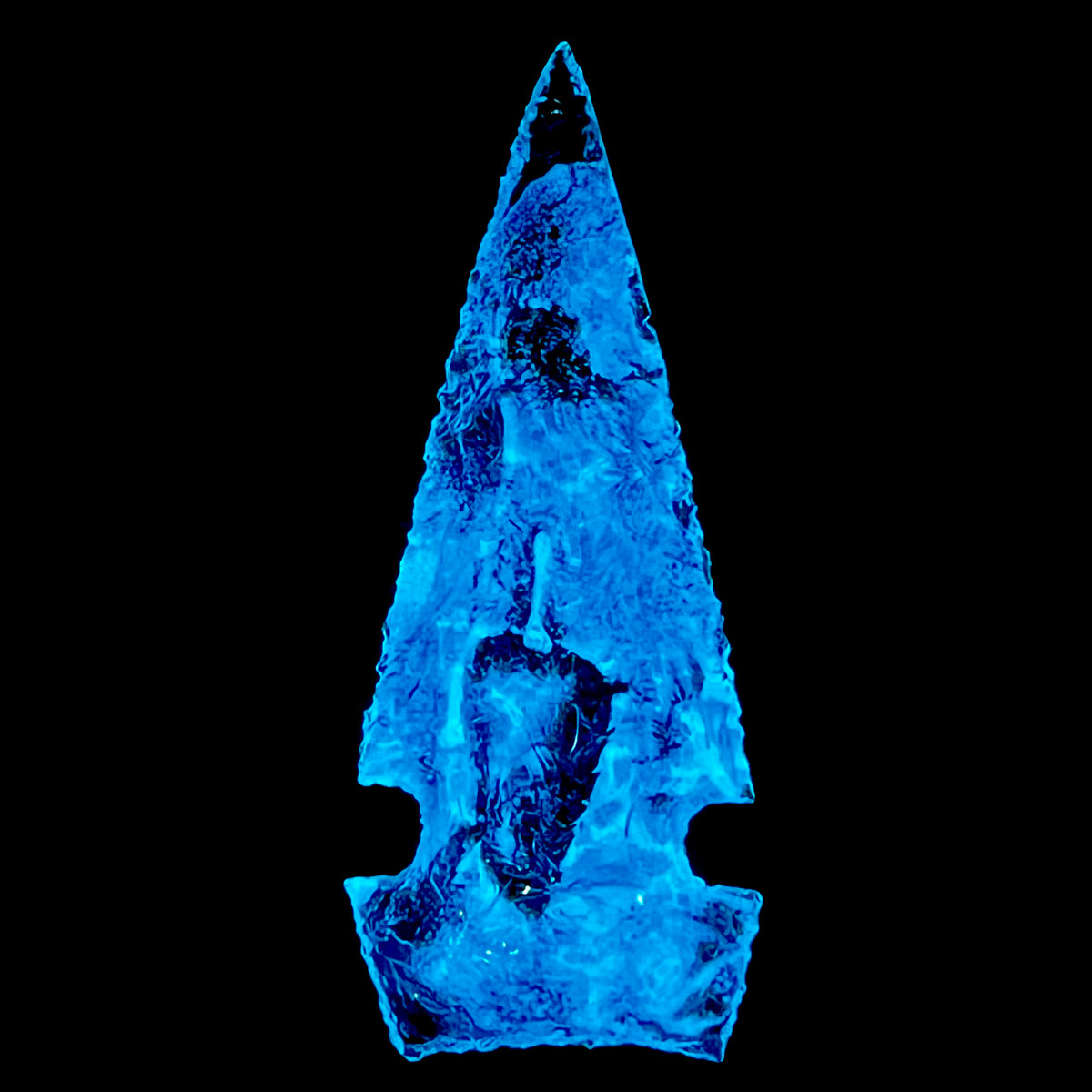 Glow Powder Glass Arrowhead